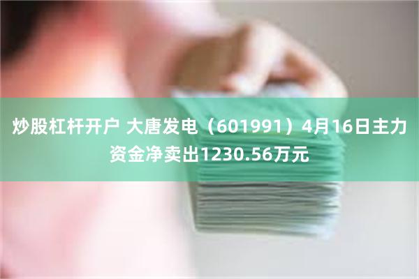 炒股杠杆开户 大唐发电（601991）4月16日主力资金净卖出1230.56万元