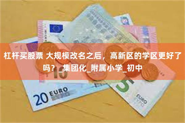 杠杆买股票 大规模改名之后，高新区的学区更好了吗？_集团化_附属小学_初中